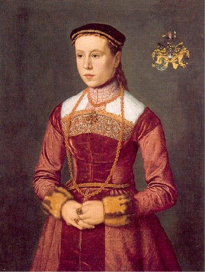 Neufchatel, Nicolas de Portrait of a Young Lady Sweden oil painting art